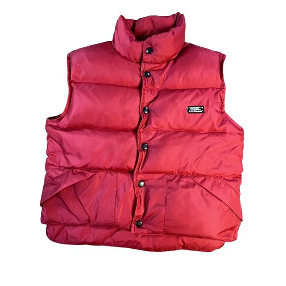 L.L. Bean Kids XS/6 Red Goose Down Puffer Vest Winter Ski Snow Outdoor Warm - Picture 2 of 10